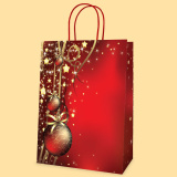 Bag "Christmas decoration", Red XXL1 - 784 - 34+14/43 cm 0