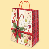 Bag "Christmas greetings" XXL1-841 - 34+14/43 cm 0