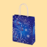 Bag "Christmas ornaments", blue  S1-451 - 20+8/25 сm 0
