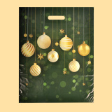 Bag "Christmas ornaments", green,40х50 LDPE 30 µм 0