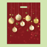 Bag "Christmas ornaments",red 40х50 LDPE 30 µм 0