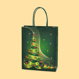 Bag "Christmas tree"  S1-455 - 20+8/25 сm 0