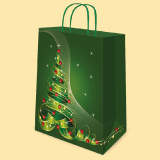Bag "Christmas tree" XXL1-843 - 34+14/43 cm 0