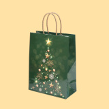 Bag "Christmas tree", green, L1-862, 24+12/33 см 0