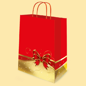 Bag "Holiday ribbon" XXL1-842 - 34+14/43 cm 0