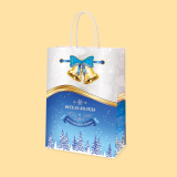 Bag "Merry Christmas", blue  L1-833 - 24+12/33 сm 0