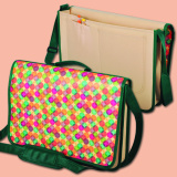 Bag for documents "Dots" - DOS, green handle 0