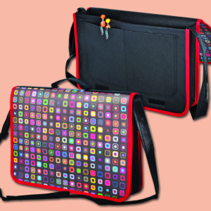 Bag for documents "Squares" - DOS, black handle 0