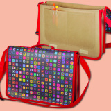 Bag for documents "Squares" - DOS, red handle 0