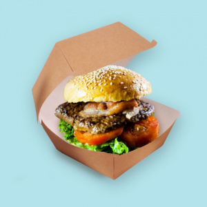 Click for enlarging Cardboard box for a burger 0