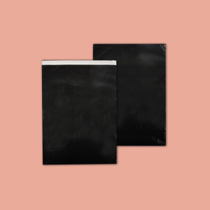 Click for enlarging Colored courier bag 25x35+5 LDPE 50 µм Black 0