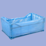 Crate Bags 60+2×20/60 HDPE  30µ, blue 1