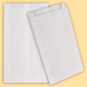 Flat bottom greaseproof paper bag  16+(2х2)/29 White 0