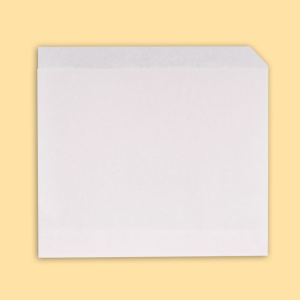 Flat bottom greaseproof paper bag  L-pocket 20/18 White 0