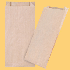 Flat bottom paper bag 12+(2х2)/27 Brown 0