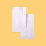 Flat bottom paper bag 8+(2х1.75)/15 White 0