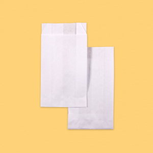 Click for enlarging Flat bottom paper bag 8+(2х1.75)/15 White 0