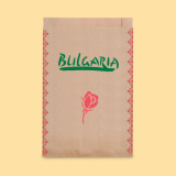 Flat bottom paper bag with printing  12+(2х2)/20 Brown 0