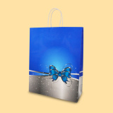 Luxury paper bags - blue XXL1 - 787 - 34+14/43 cm 0