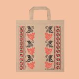 Natural cotton bag with embroidery design 0