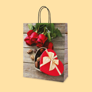 Paper bag XL1-227, J-cut - 31+12/39 cm. 0