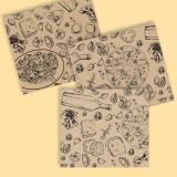 Paper placemat pads with print 26,6/30 0