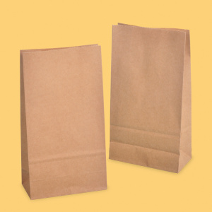 Square bottom paper bag 12+6/22 Brown 0