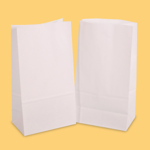 Square bottom paper bag 14+8/26 White 0