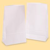 Square bottom paper bag 18+8/30 White 0