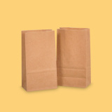 Square bottom paper bag 9+5/16 Brown 0