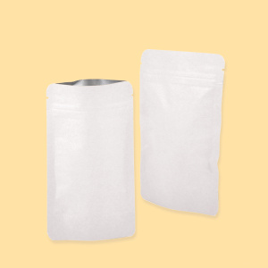Click for enlarging Stand Up Zipper Pouches 13х22,5+(2х4), White ALU 0