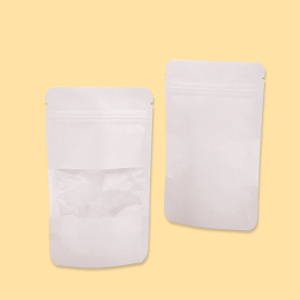 Click for enlarging Stand Up Zipper Pouches 13х22,5+(2х4), White with window 0