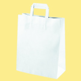 White paper bag EP – 911-flat handles, FSC MIX 0