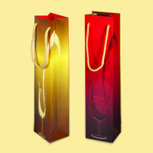 Click for enlarging Wine paper bag - "Red and White" 8.8+7.5/38 0