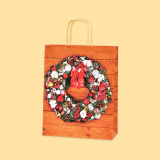 Bag "Christmas wreath"  1-458 - 20+8/25 сm 0