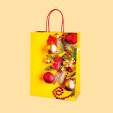 Bag "Christmas", yellow L1-859 - 24+12/33 cm 0