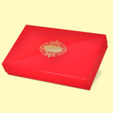 Gift box with lid 37x23/7, Red with printing 0