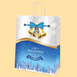 Bag "Merry Christmas", Blue XXL1-783 - 34+14/43 cm 0